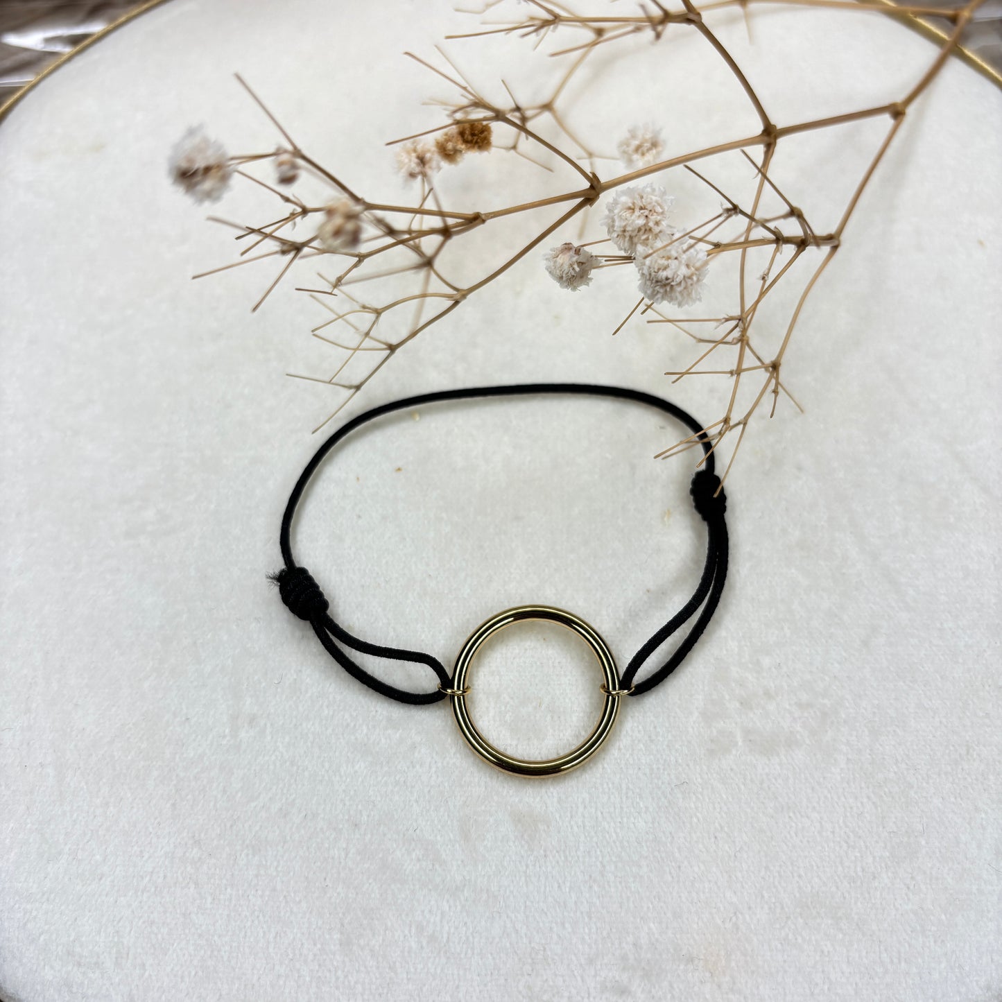 Bracelet élastiqué Anneau Doré