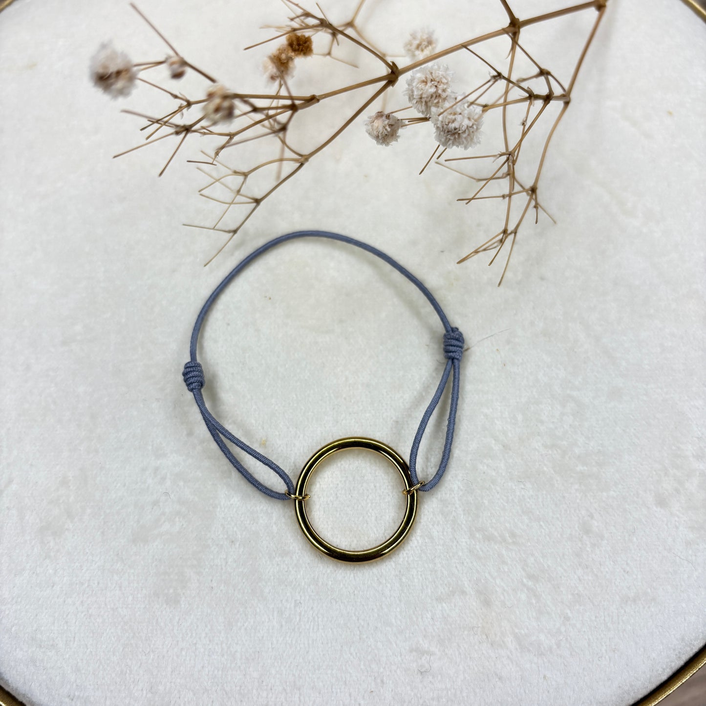 Bracelet élastiqué Anneau Doré