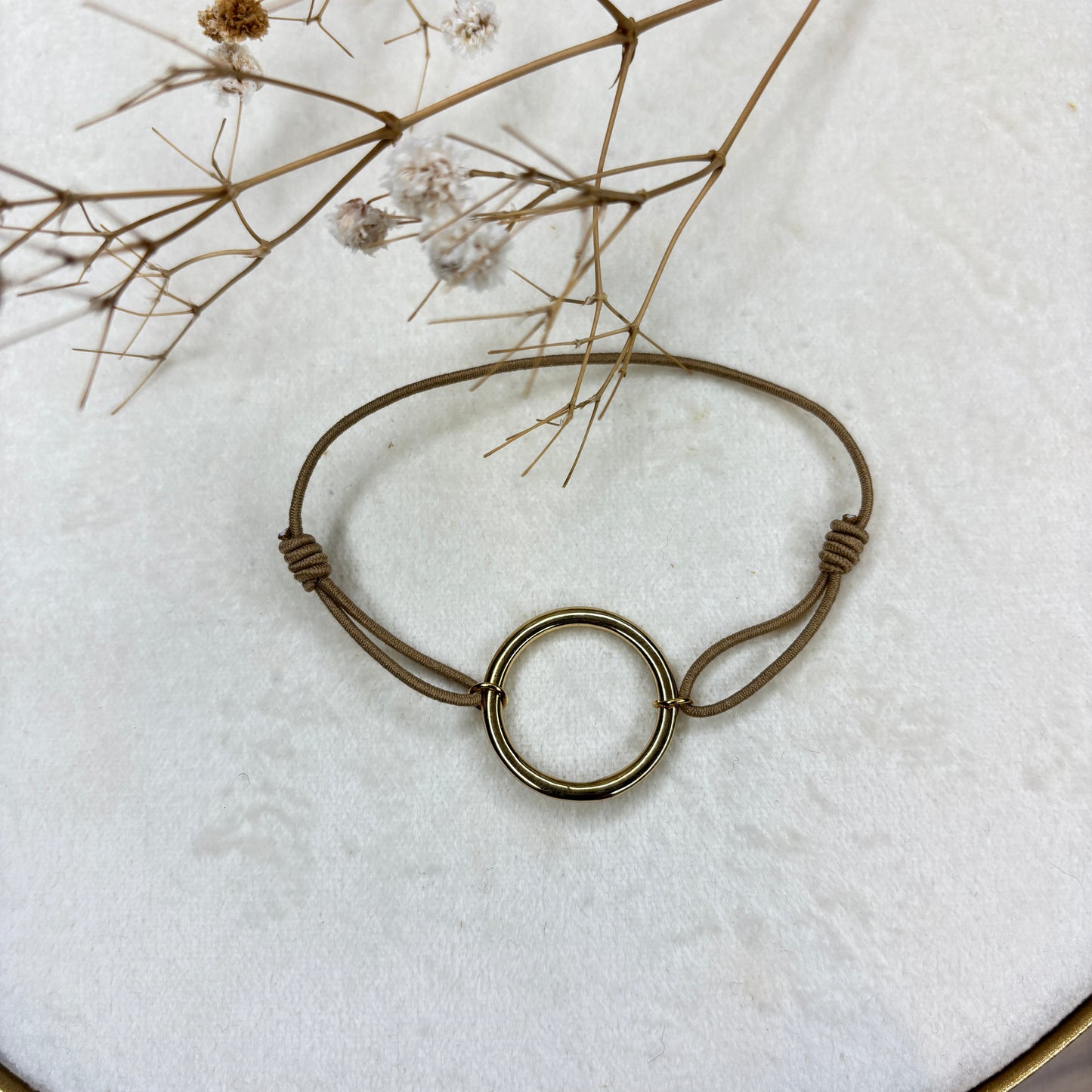 Bracelet élastiqué Anneau Doré