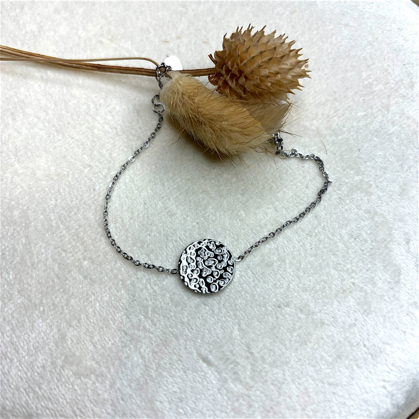 Bracelet pièce martelée