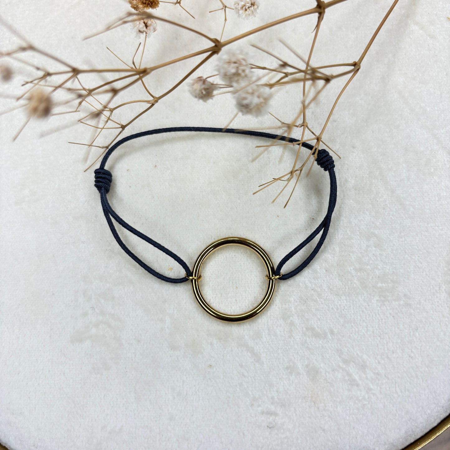 Bracelet élastiqué Anneau Doré