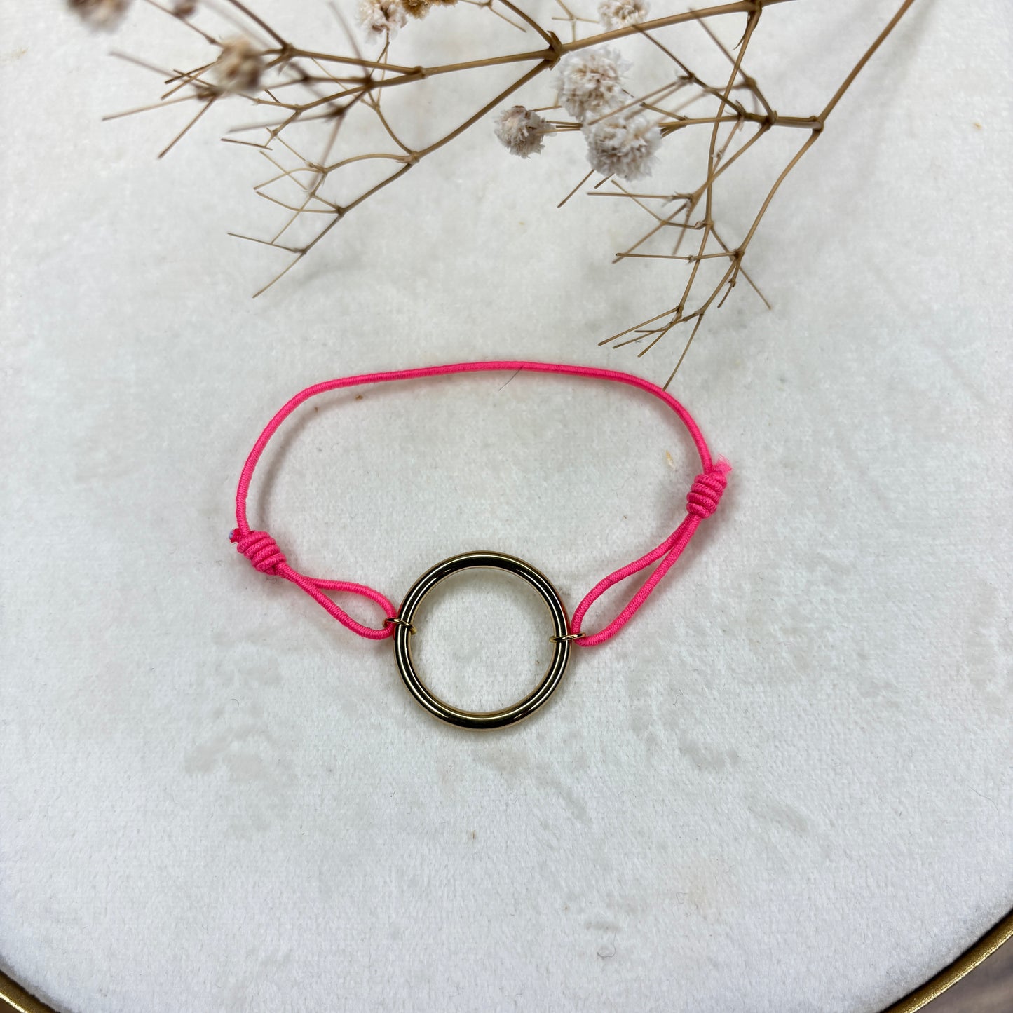 Bracelet élastiqué Anneau Doré