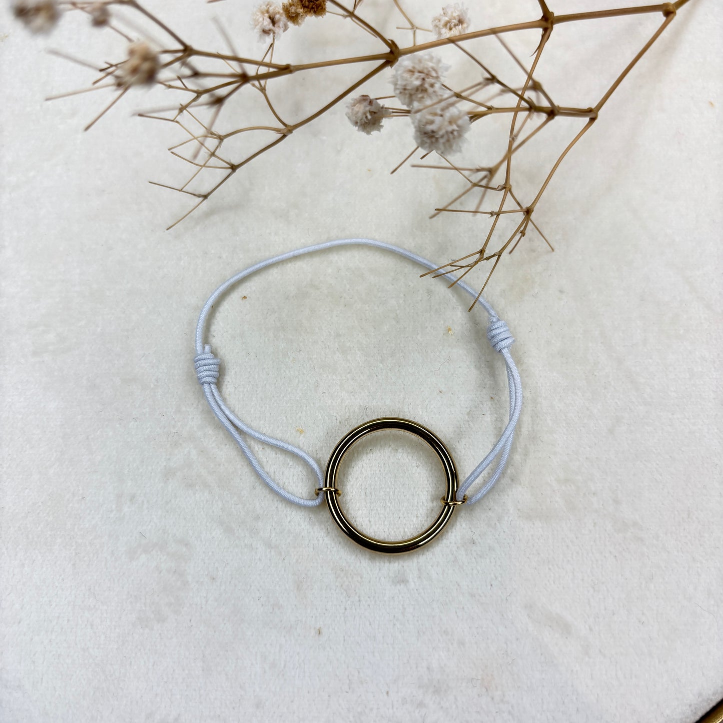Bracelet élastiqué Anneau Doré