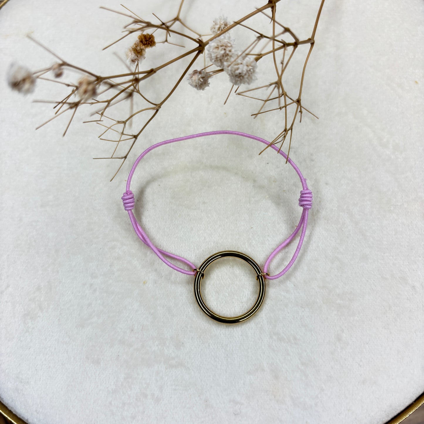 Bracelet élastiqué Anneau Doré