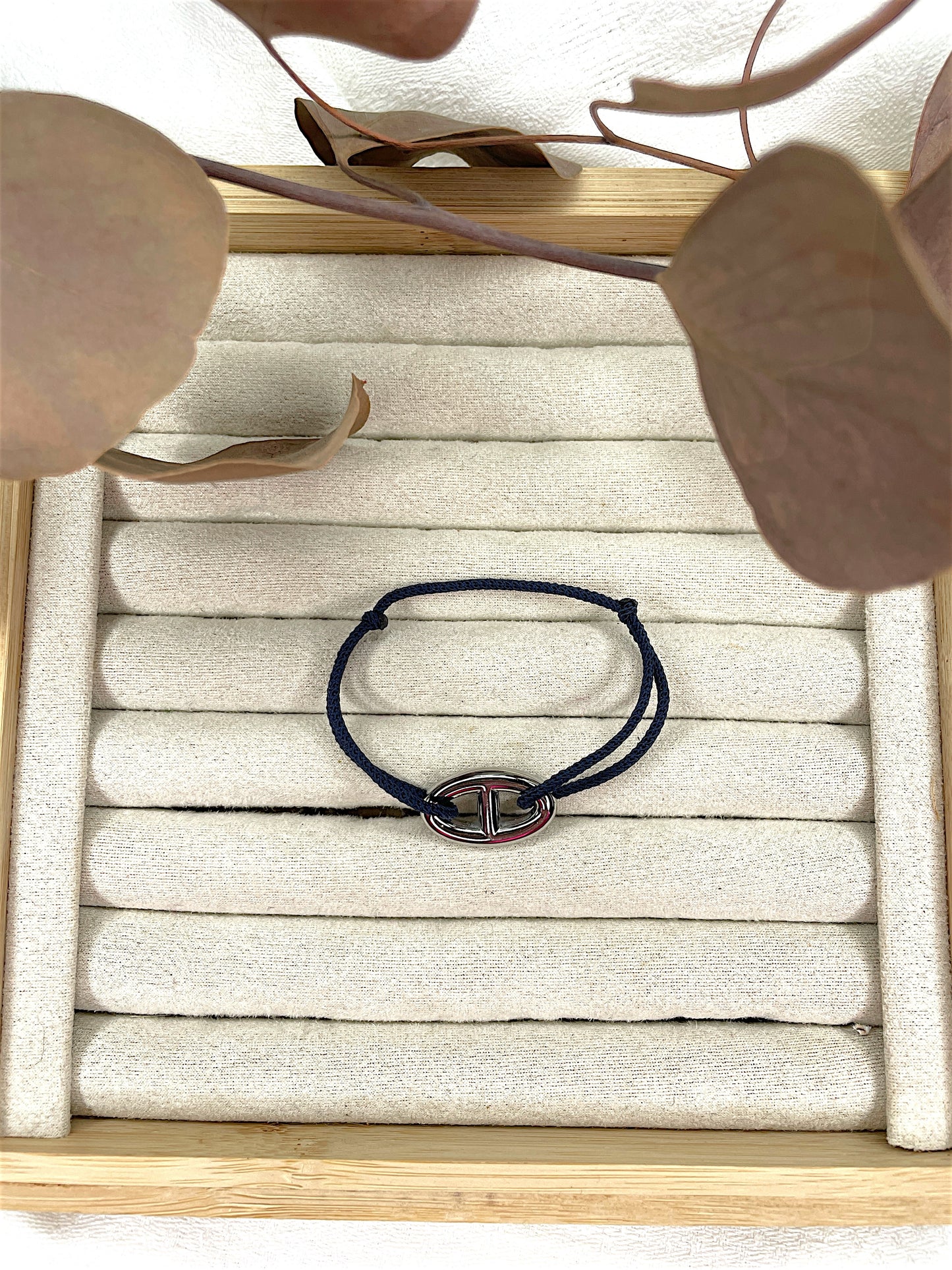 Bracelet cordon Tina argenté
