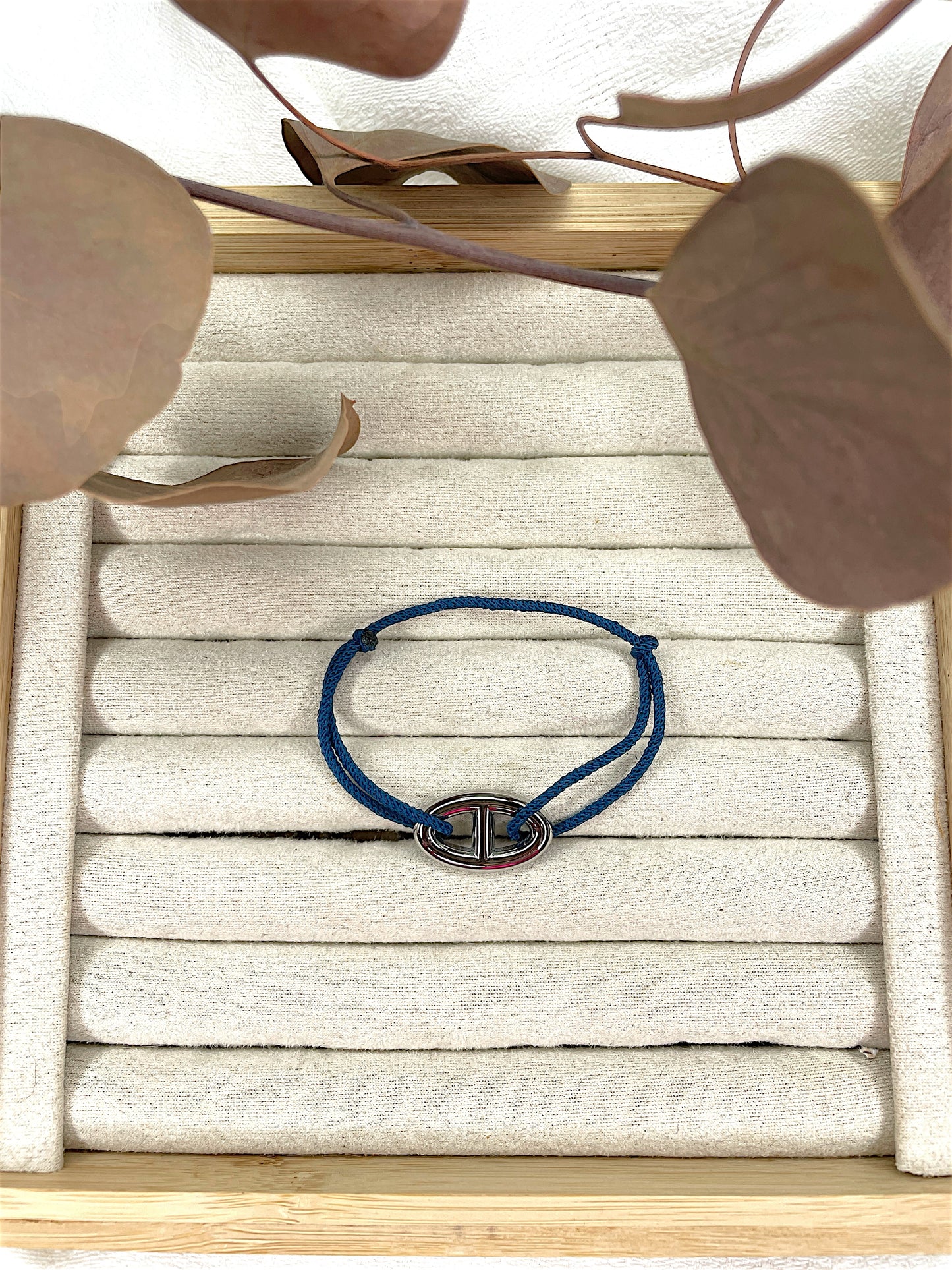 Bracelet cordon Tina argenté