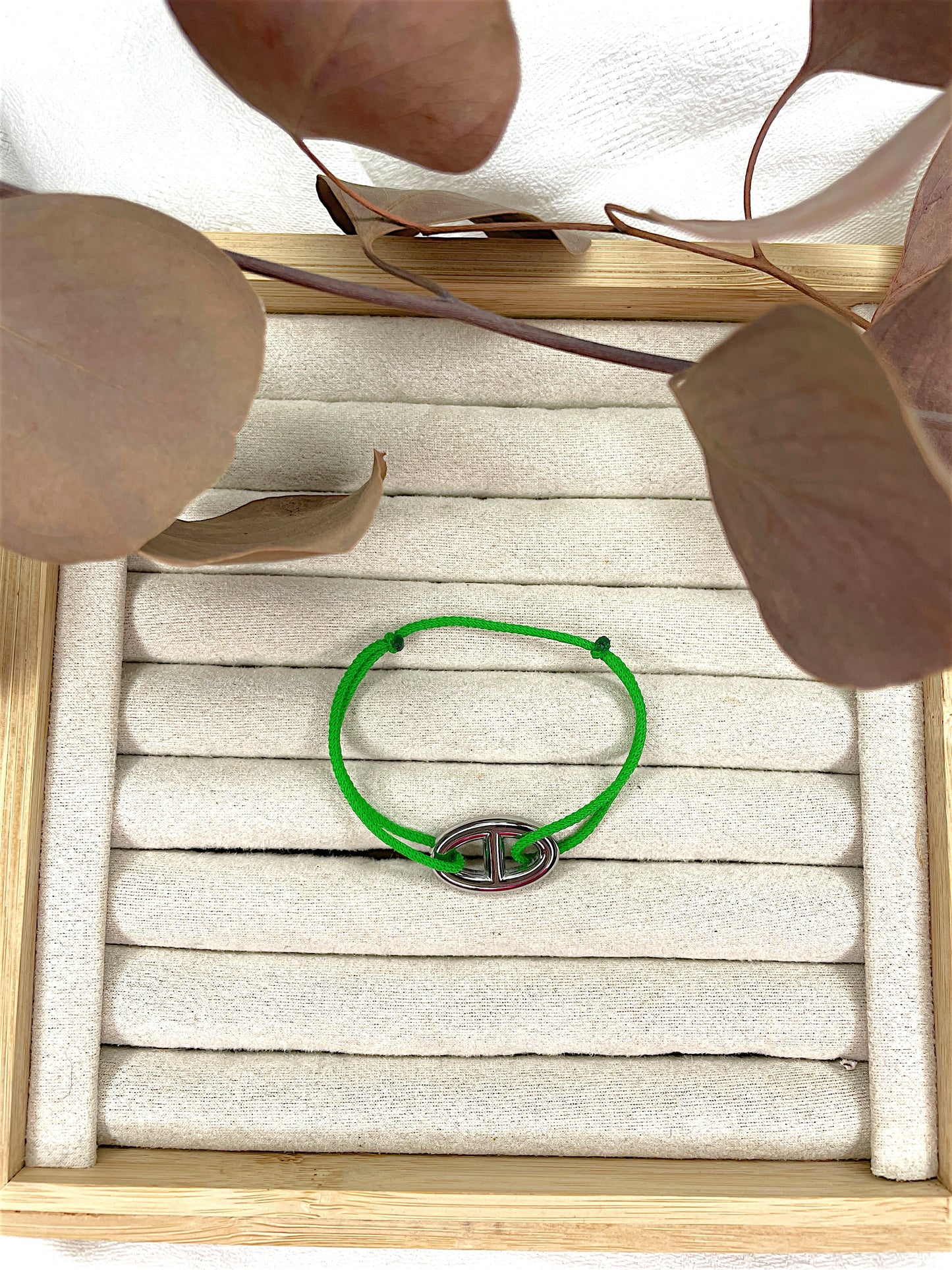 Bracelet cordon Tina argenté