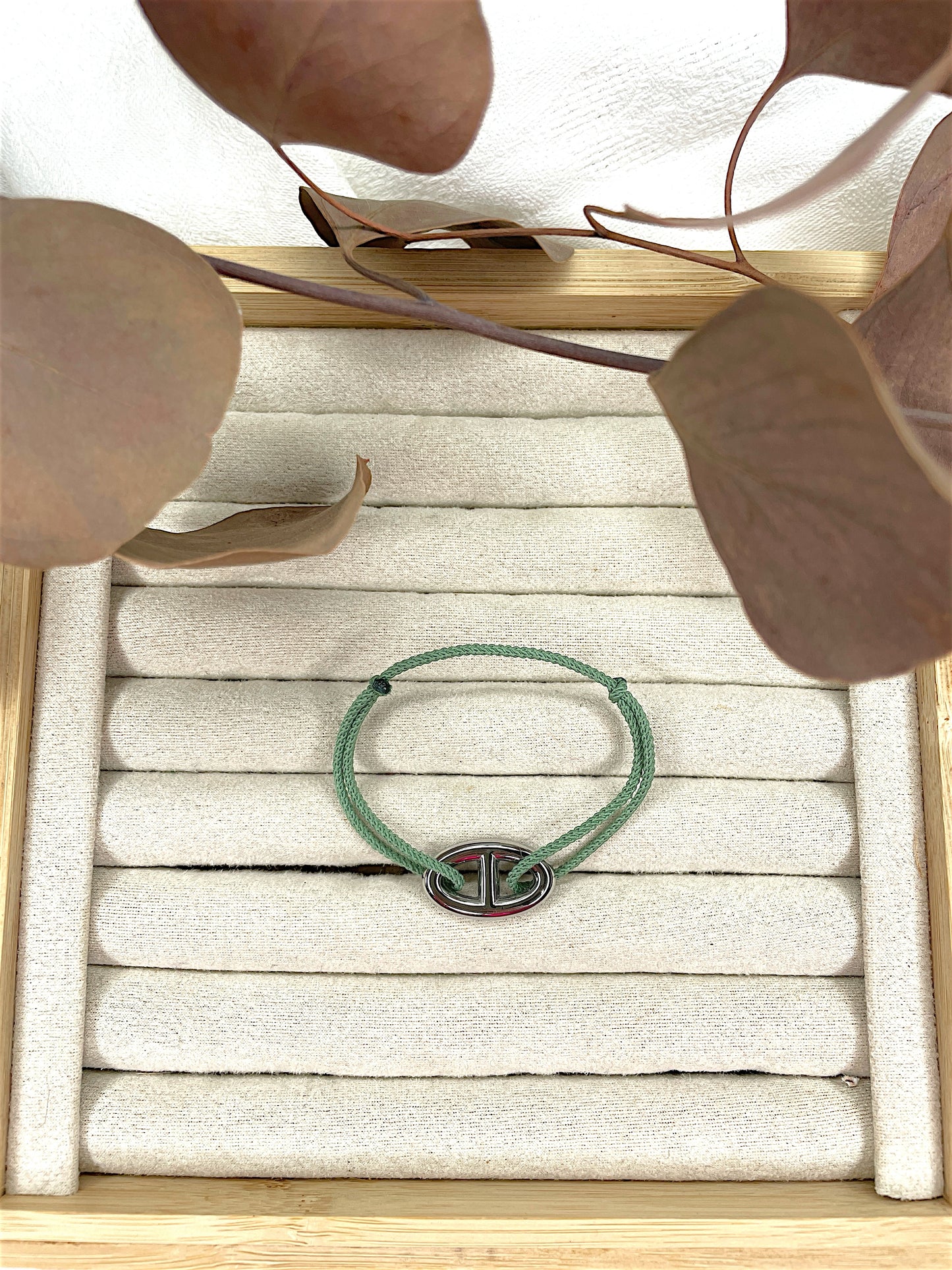 Bracelet cordon Tina argenté