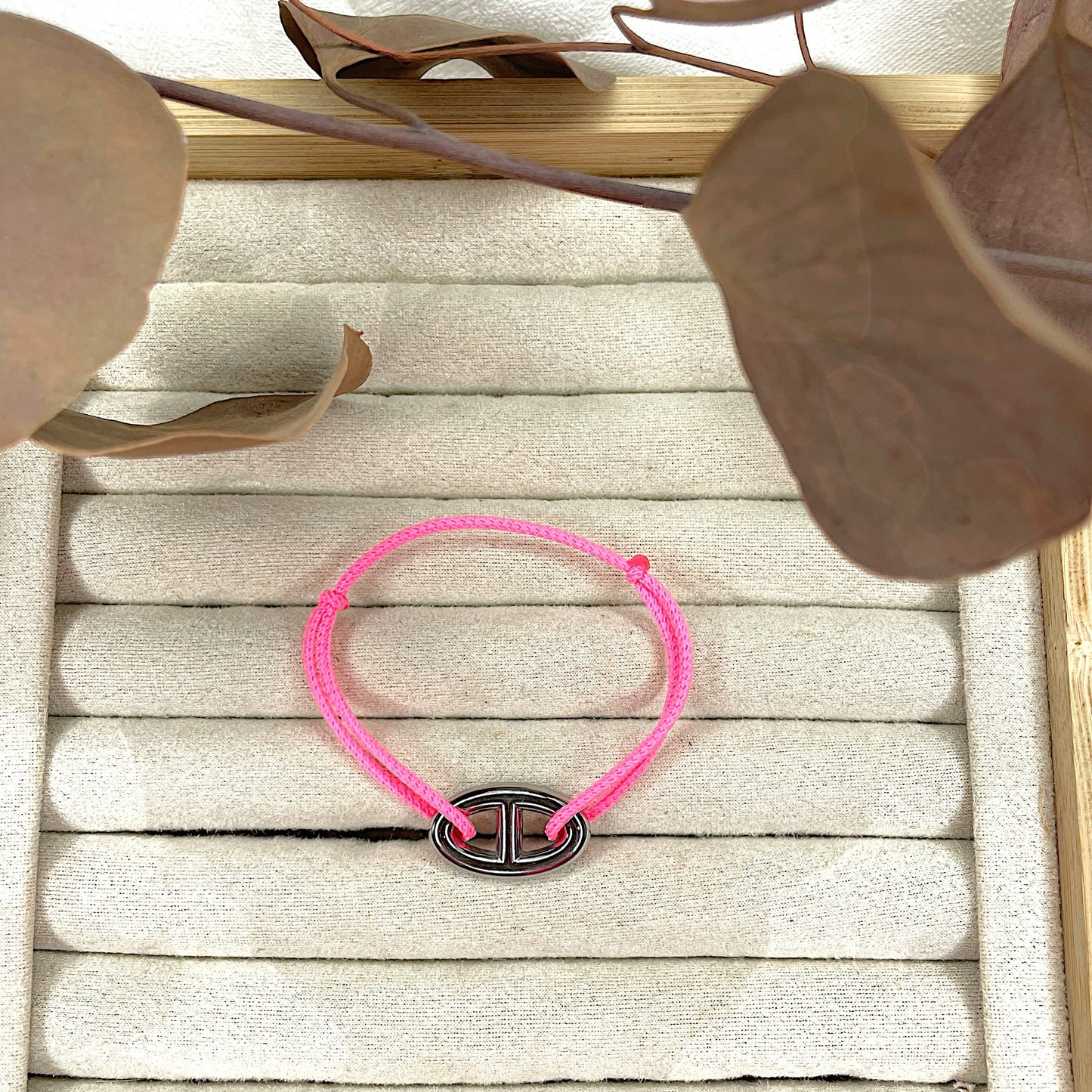 Bracelet cordon Tina argenté