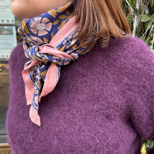 Grand foulard Cobalt