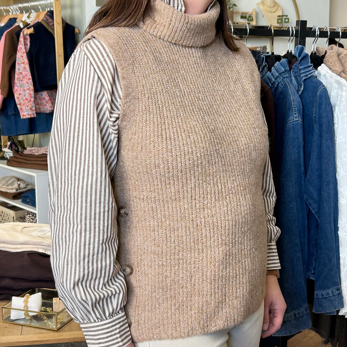 Plastron Marius camel