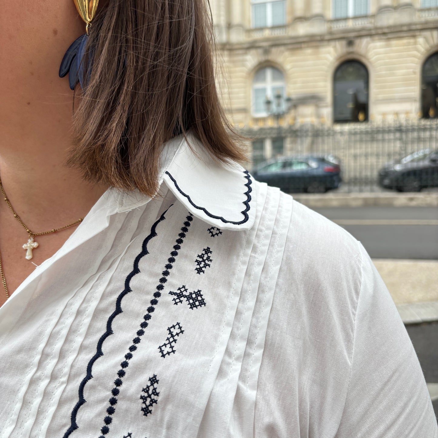 Chemise brodée Blandine