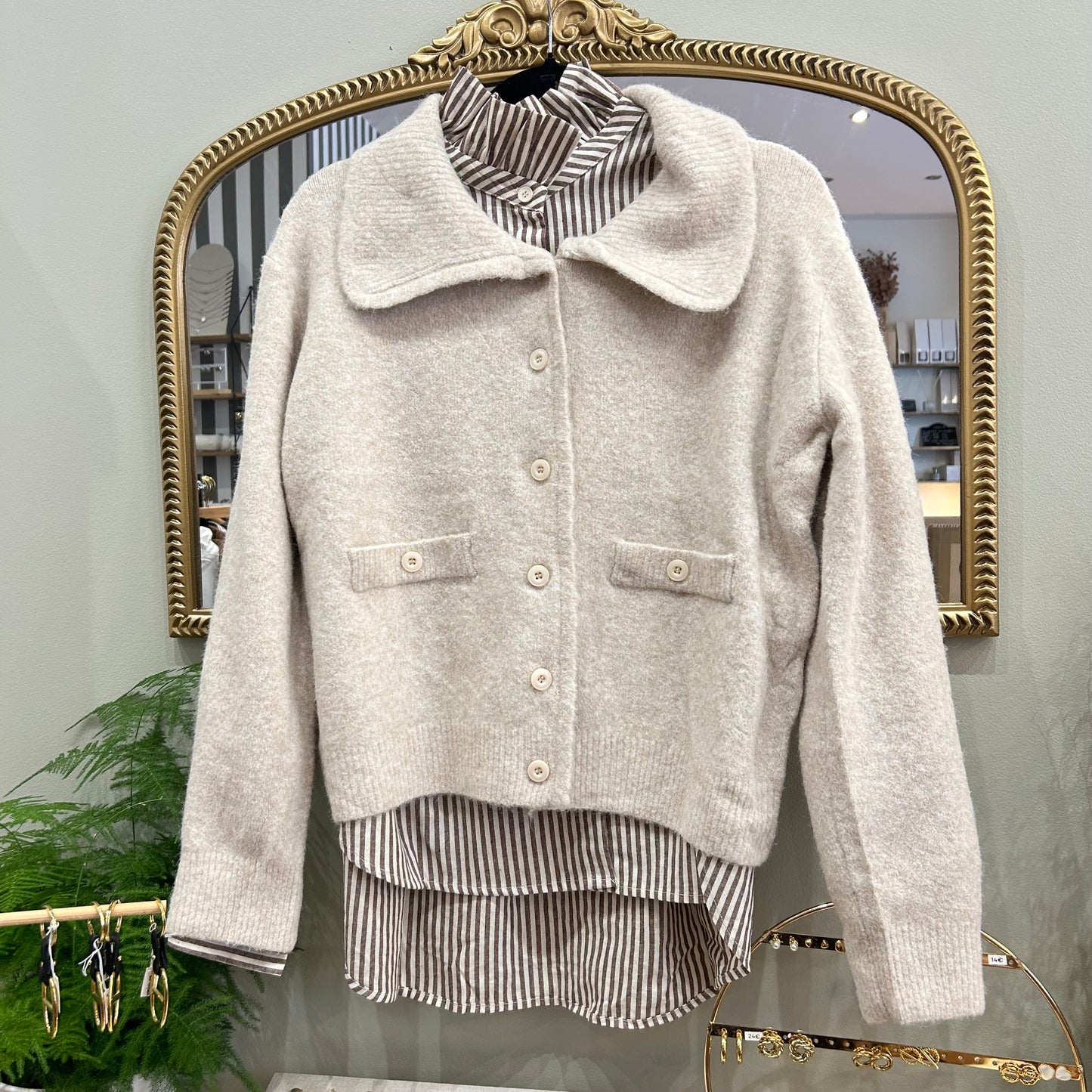 Gilet Marceau beige chiné