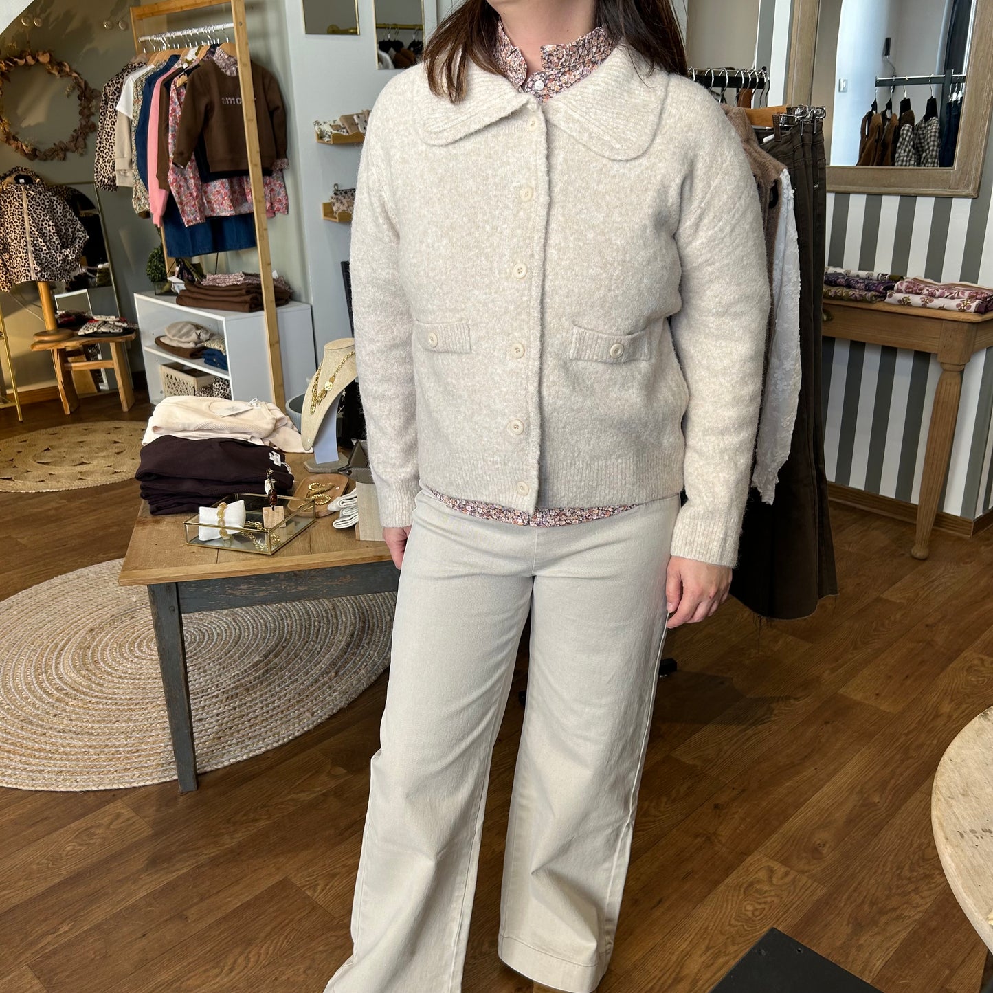 Gilet Marceau beige chiné