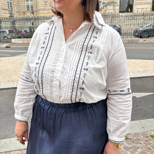 Chemise brodée Blandine