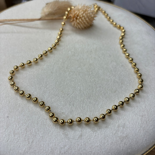 Collier perles dorées