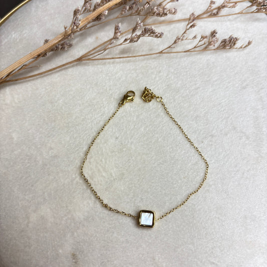Bracelet nacre carrée