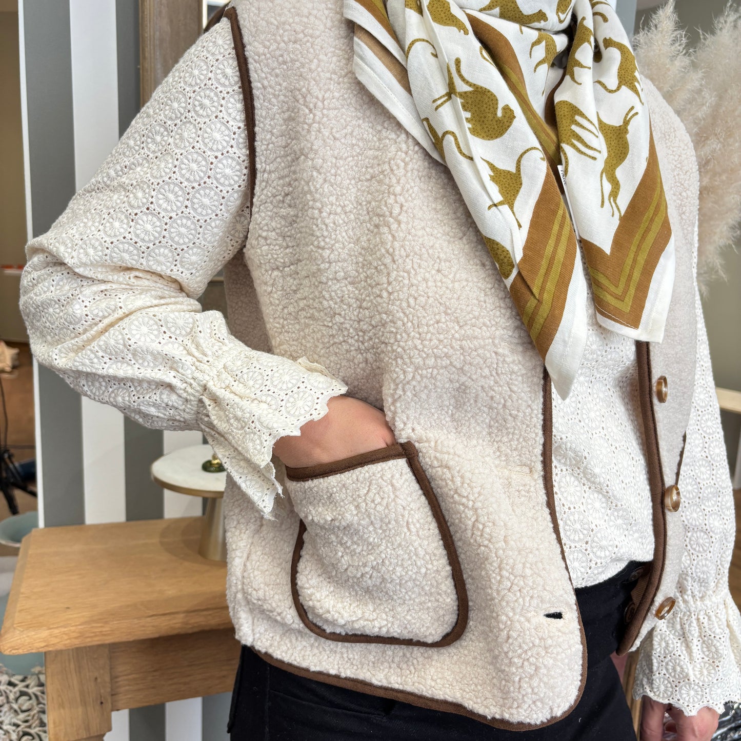 Grand foulard Fauve