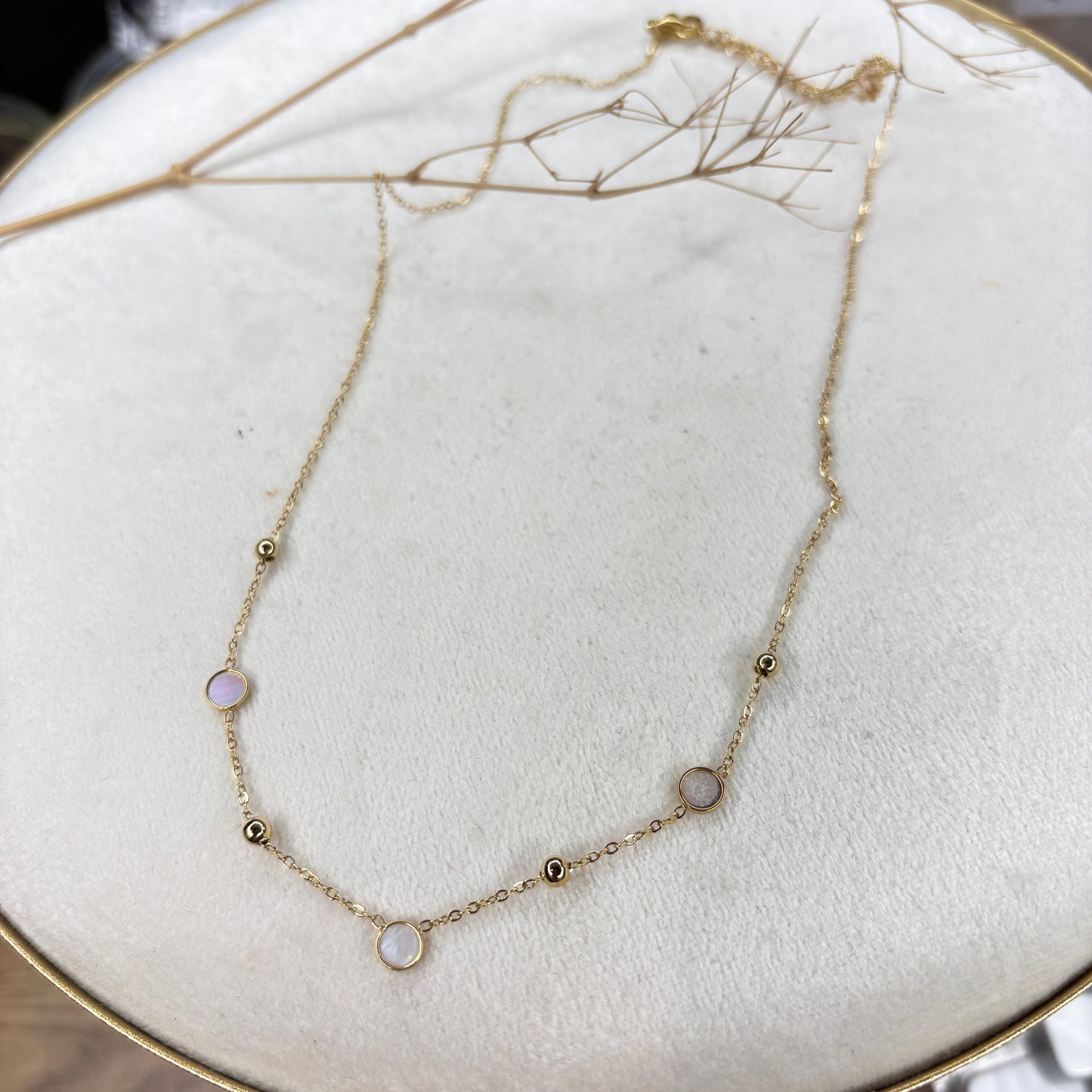 Collier pampilles nacre