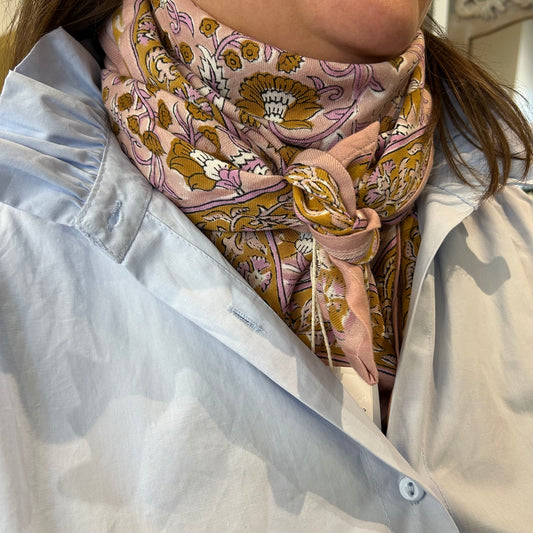 Grand foulard Rose